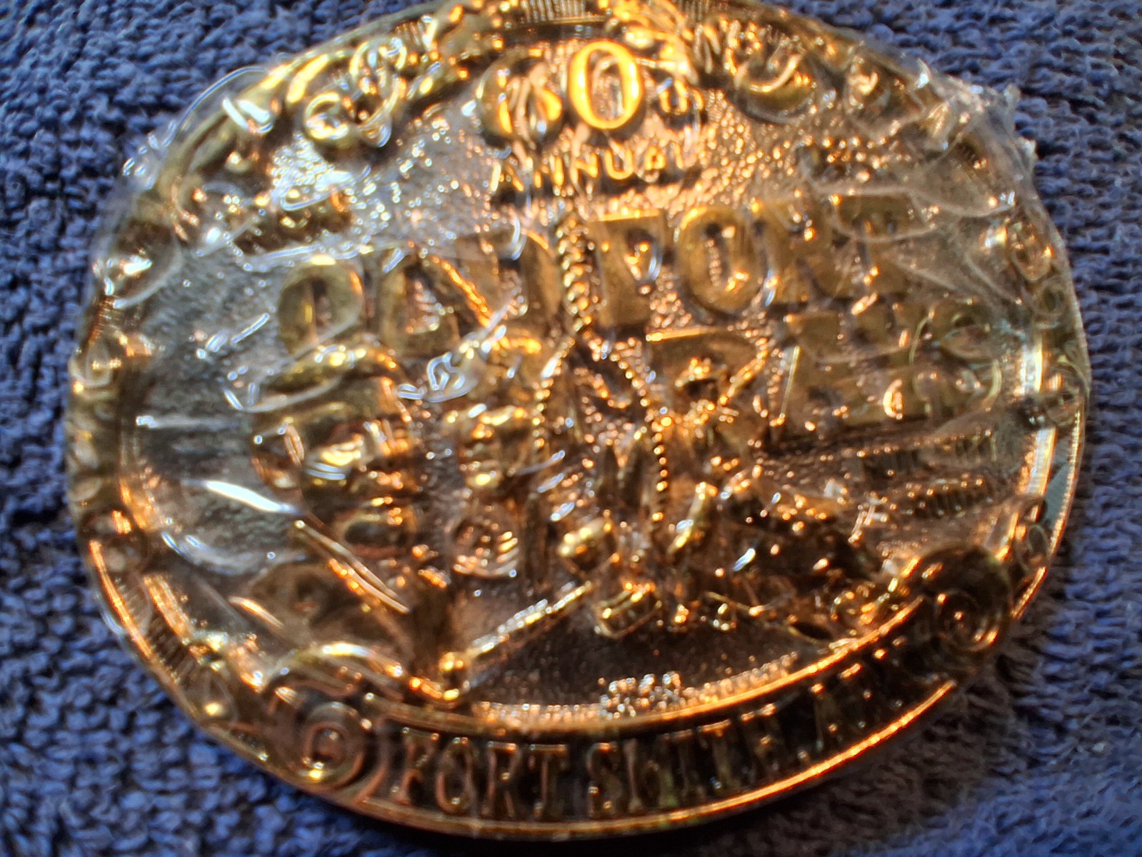 1993 Old Fort Days 60th Annual Belt Buckle Gold & Silver Color