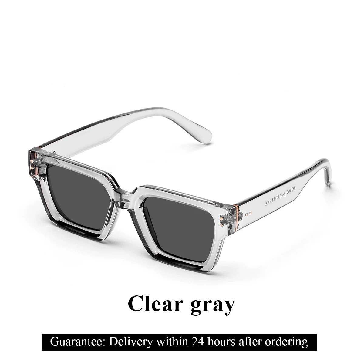 Retro Millionaire Luxury Sunglasses Men Women Square Designer Shades UV400 Black