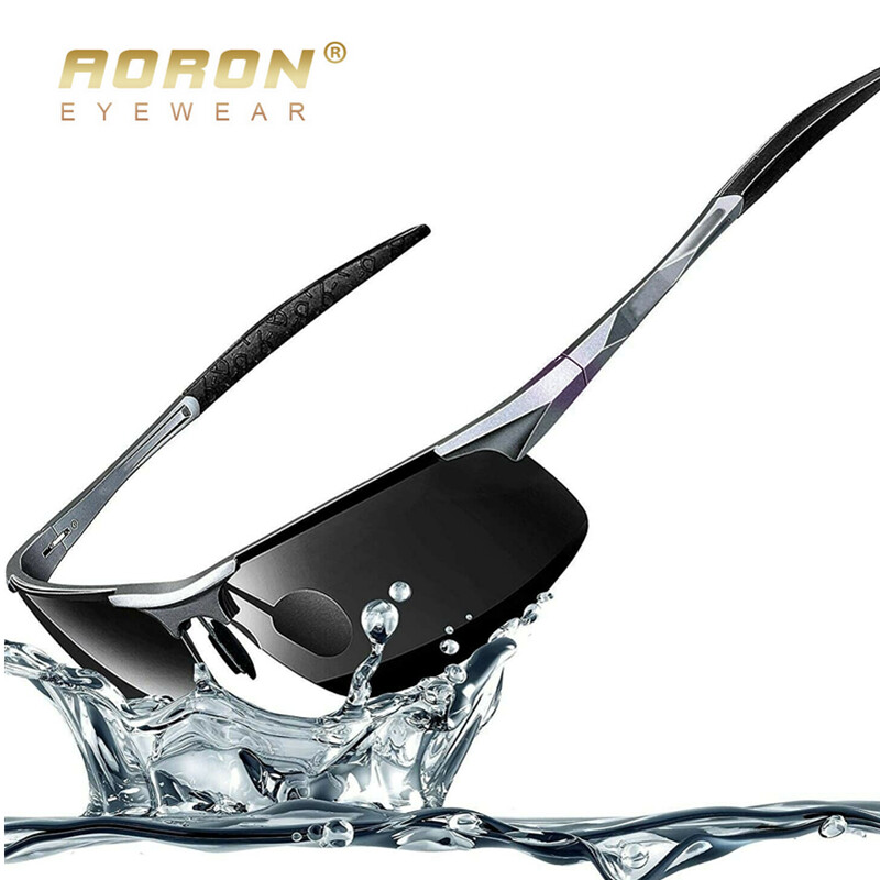 Aluminum HD Polarized Photochromic Sunglasses Men Driving Sport Outdoor Glasses