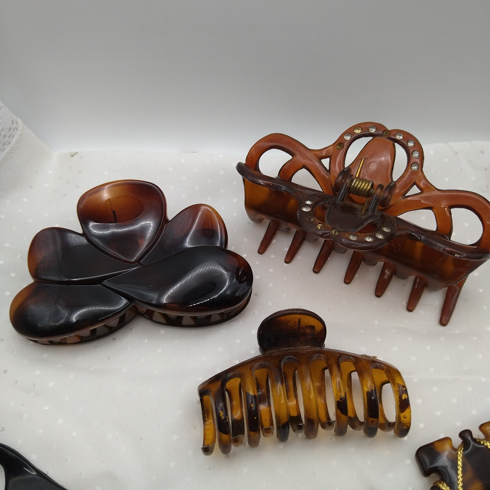 80s Hair Lot Claws Banana Clips Bun Chop Stick Barrette Side Comb Tortoise 30pcs