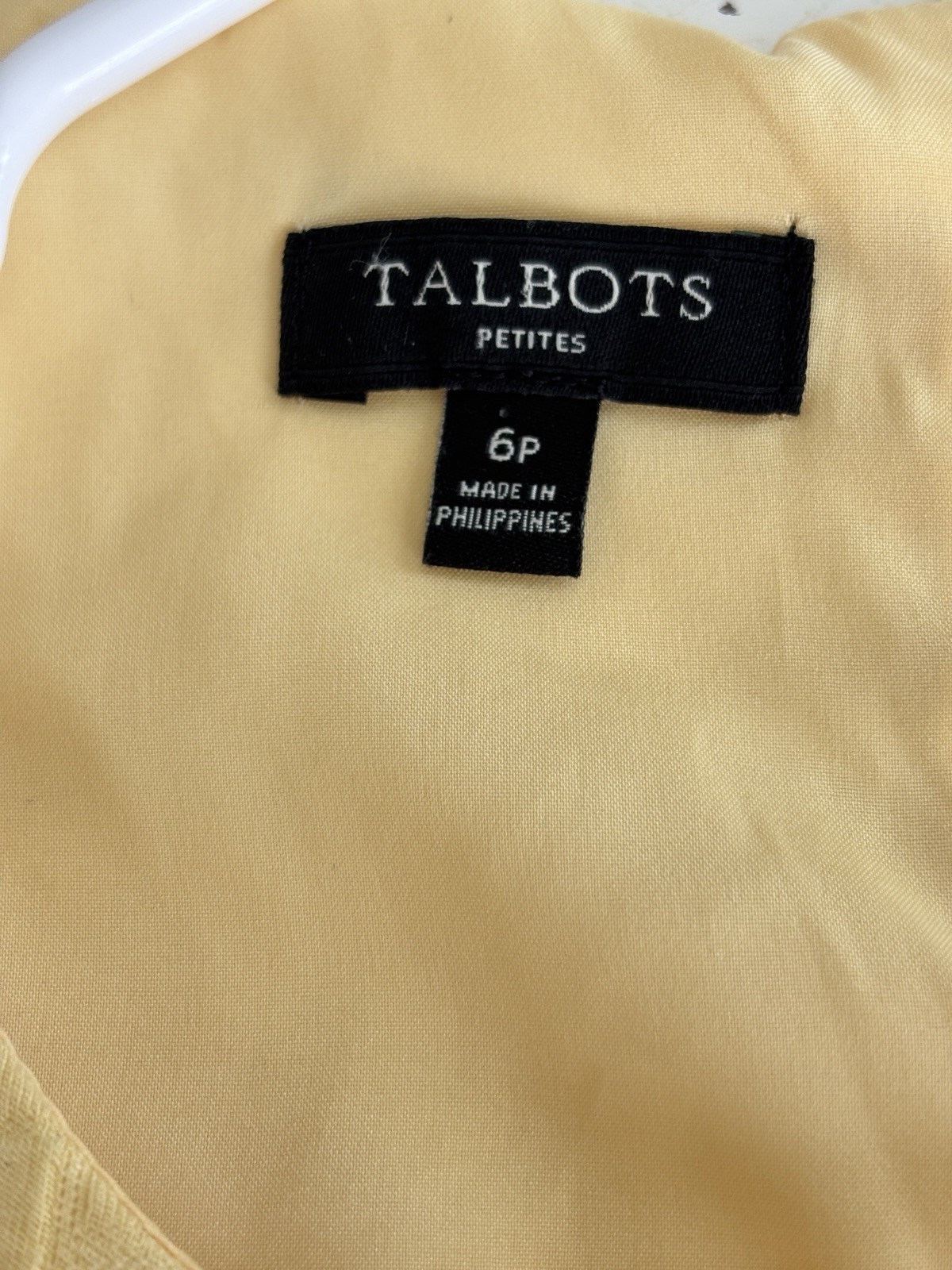 Talbots Fit & Flare Dress Women’s Size 6P Yellow Spring Cottagecore Fairycore