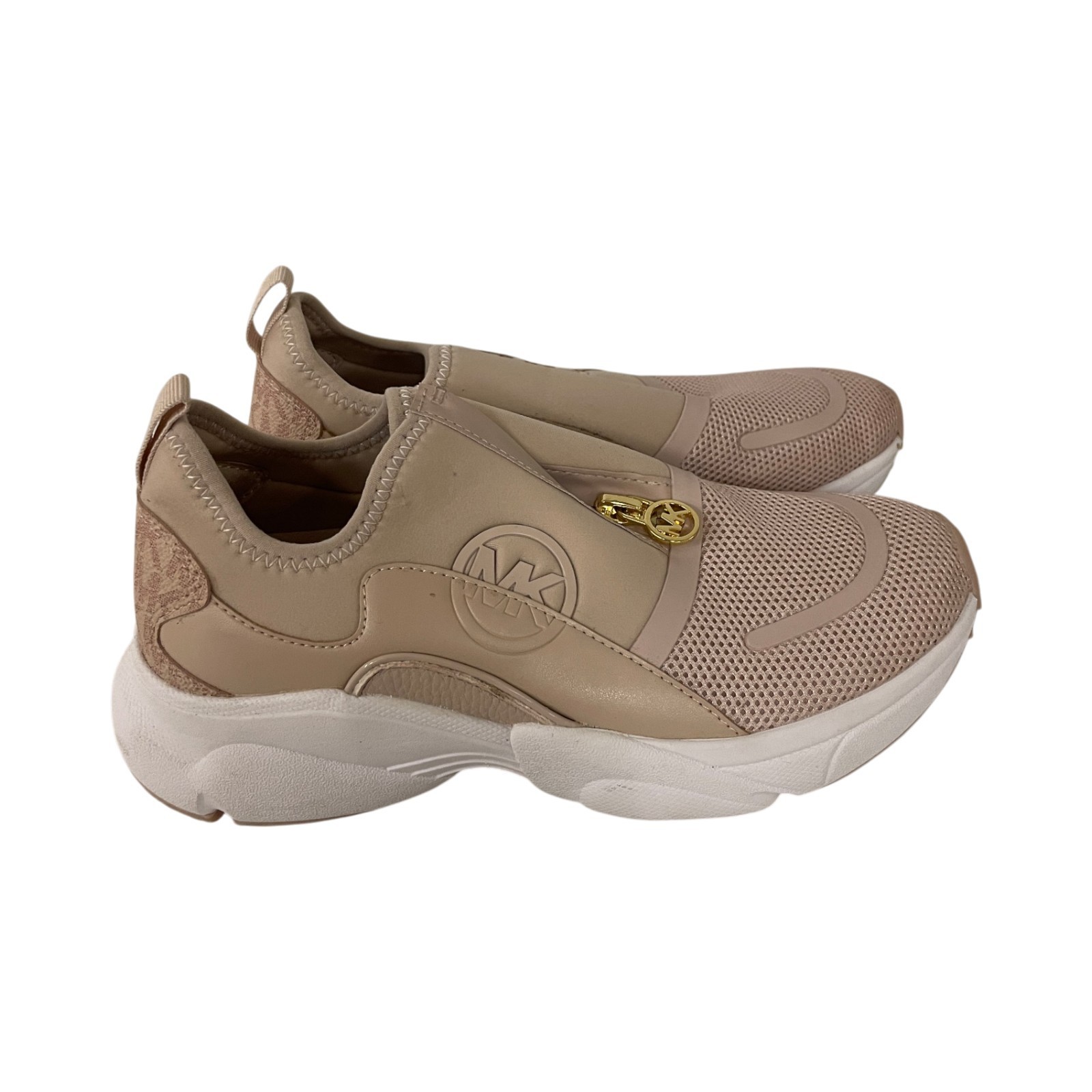 Michael Kors Sami Zip Trainer Sneaker Womens 5.5 Circular Air Mesh Ballet Pink