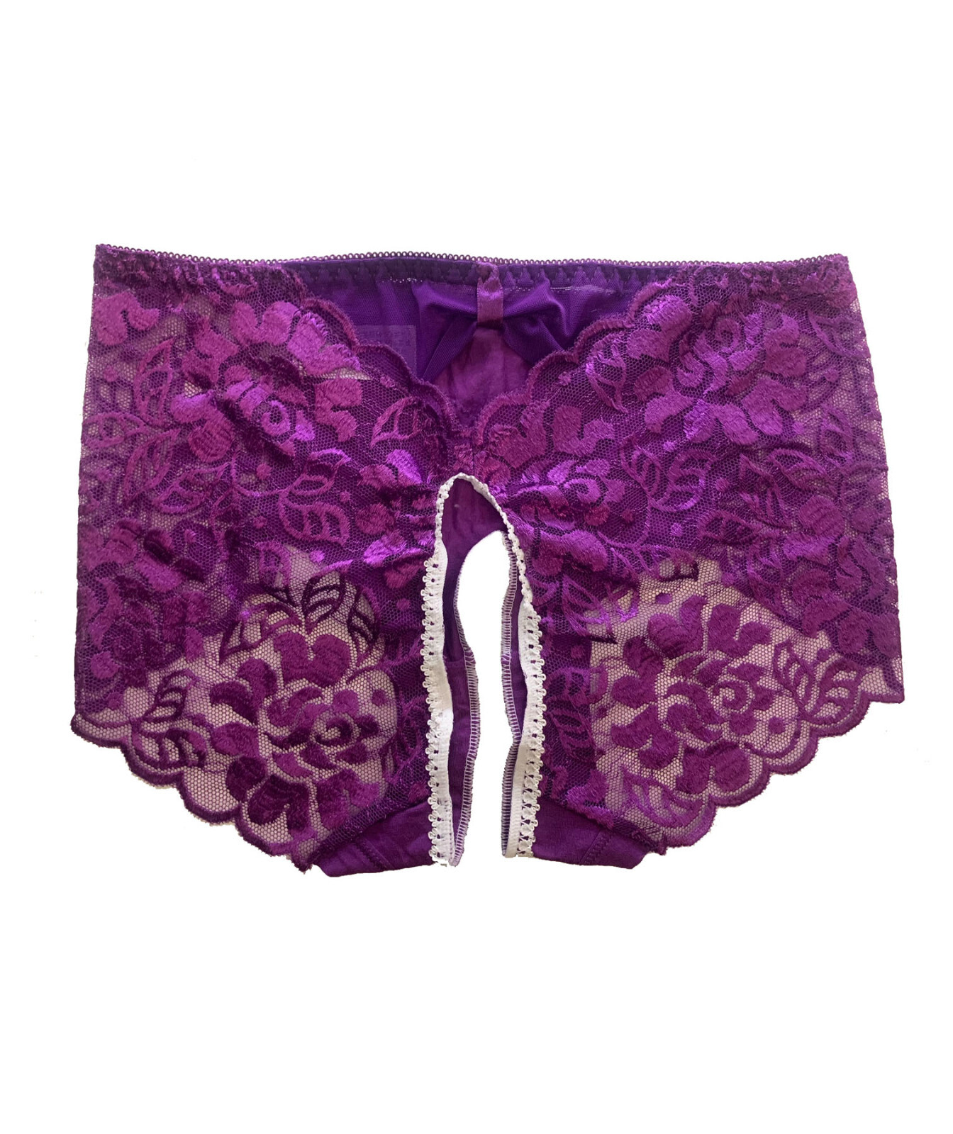 Women’s Crotchless Panties, Lace See-through Back Underwear