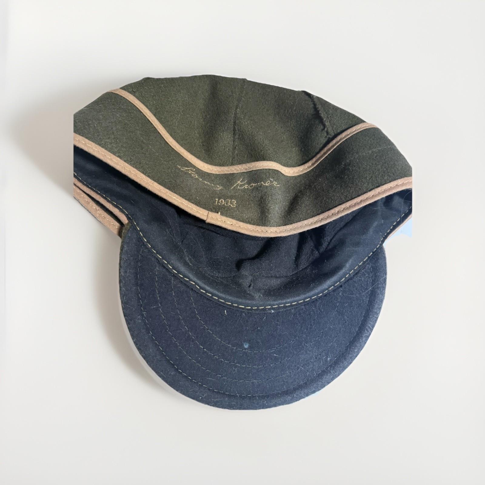 Stormy Kromer Green Solid Baseball Cap Hat Size 7 5/8 Lined Fall Winter Outdoor