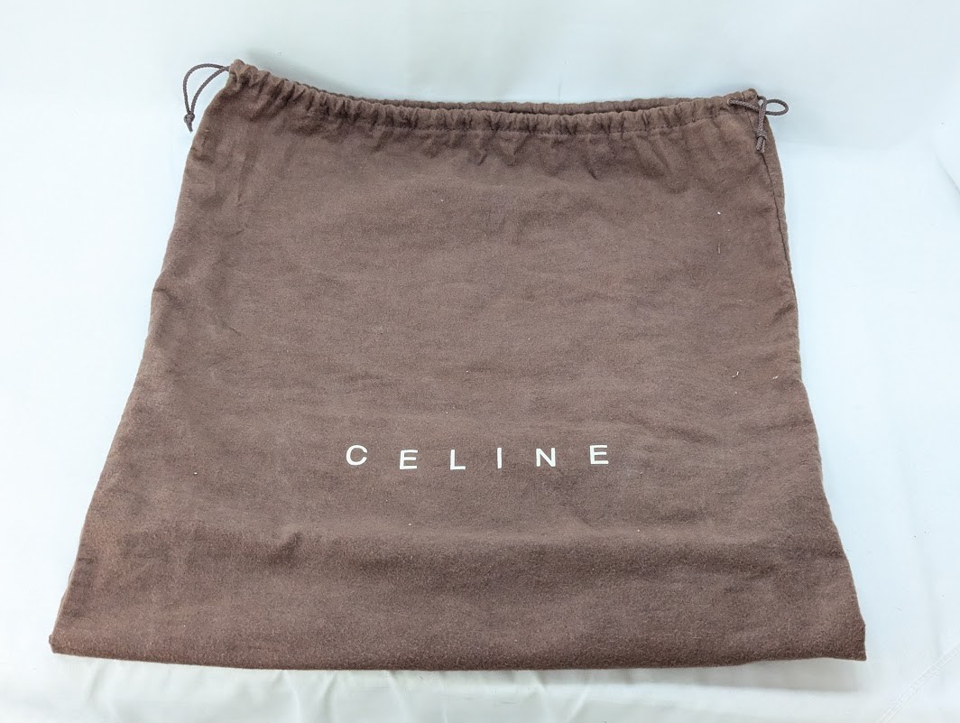CELINE Luggage Mini Shopper Leather Tote Hand Bag Beige Authentic