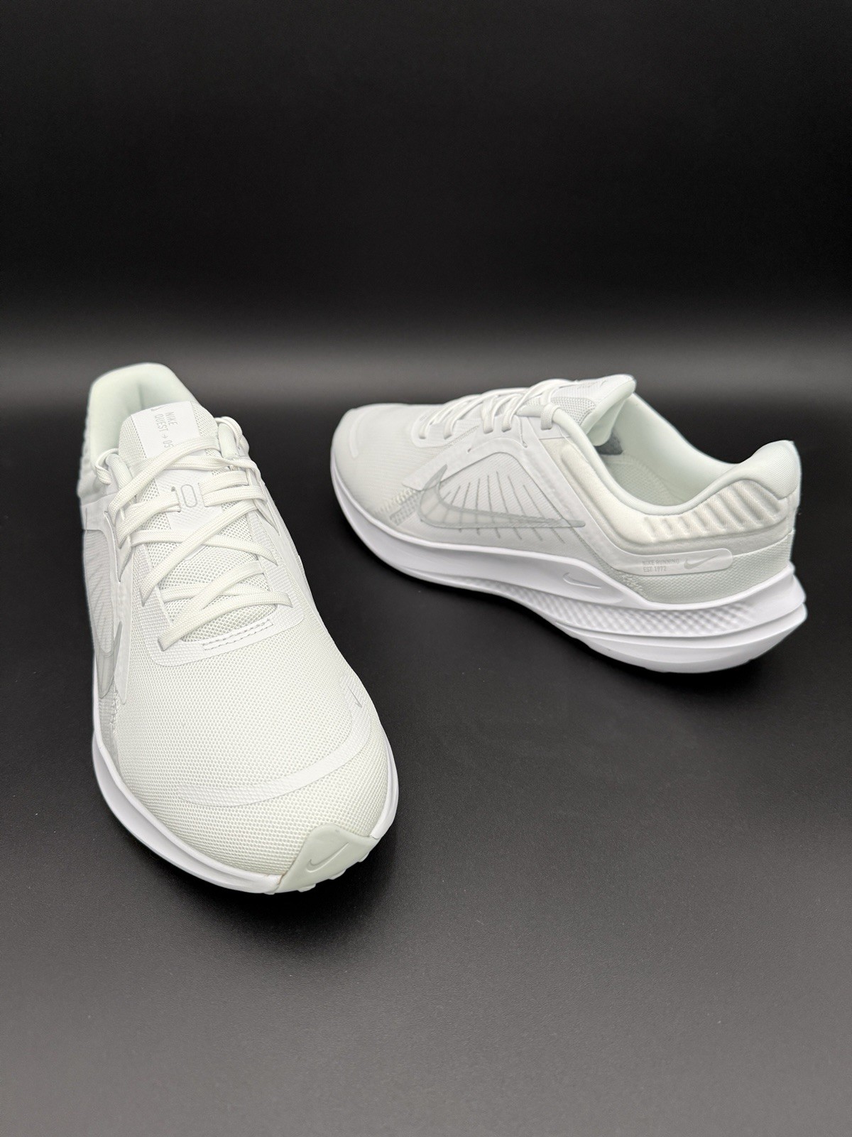 Nike Quest 5 Triple White Gray Athletic Running Sneakers DD0204-100 Men Size