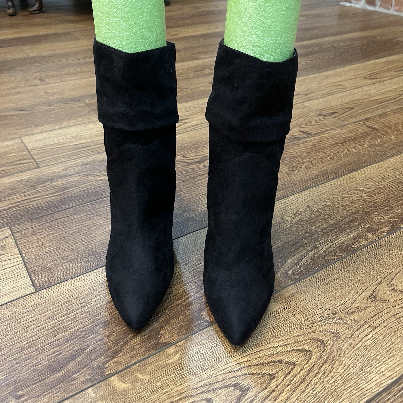 Jessica Simpson Black Textile Pointed Toe Pull On Ankle Boots 8.5 M