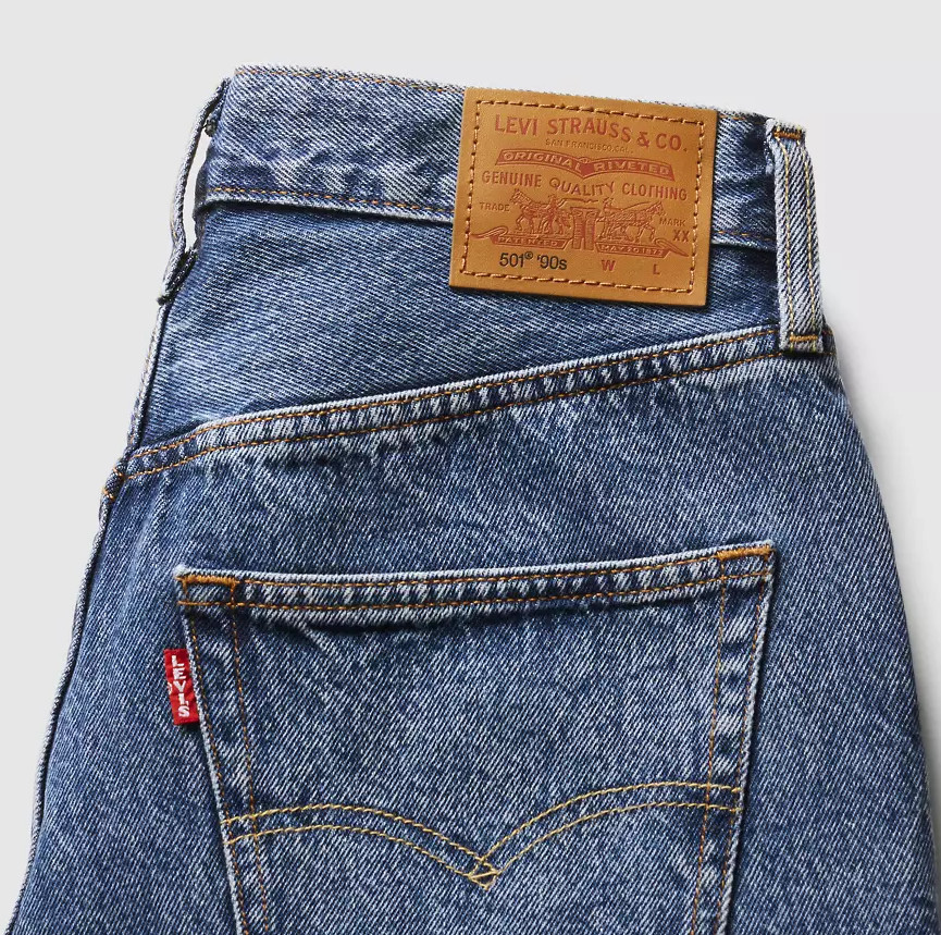 LEVI’S 501® ’90s Women’s Jeans Shout Out Stone – Medium Wash Non Stretch