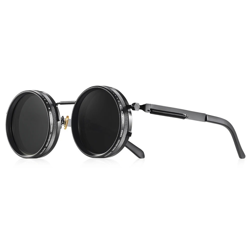 Polarized Round Sunglasses ND9 Adjustable UV400 Outdoor Shades 1Pc