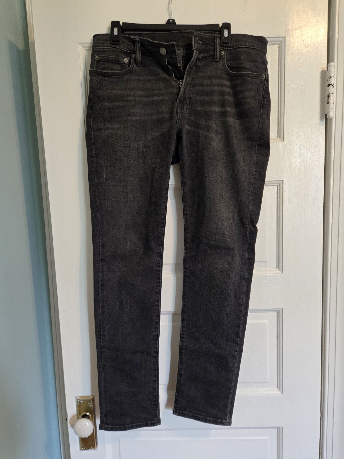 Abercrombie & Fitch Mens Black Langdon Skinny Denim Stretch Jeans Size 29 X 32