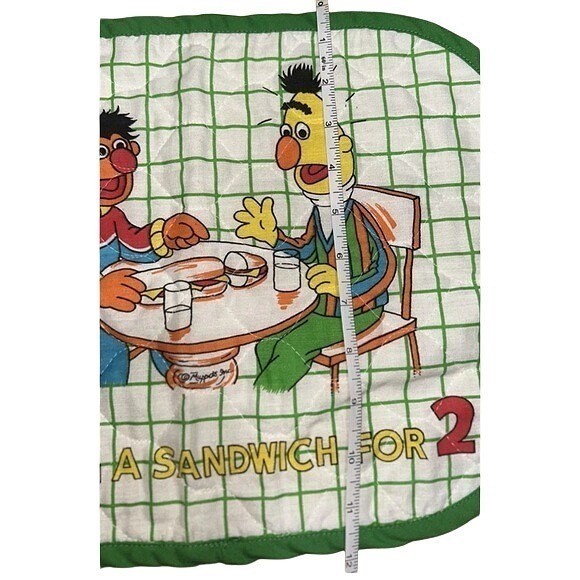 Vintage 60s Snoopy Days Of The Week Bibs & Sesame Street Place Mat