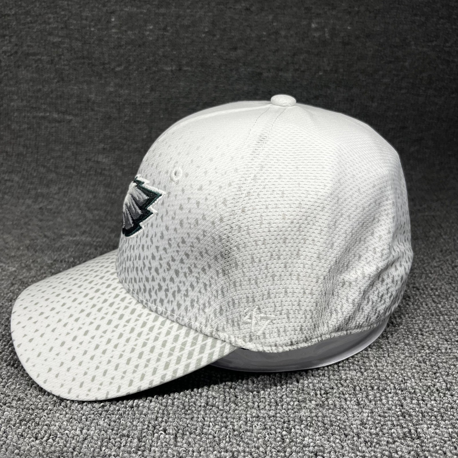 NFL Philadelphia Eagles Fitted Cap Curved Brim White Hat Unknown Size