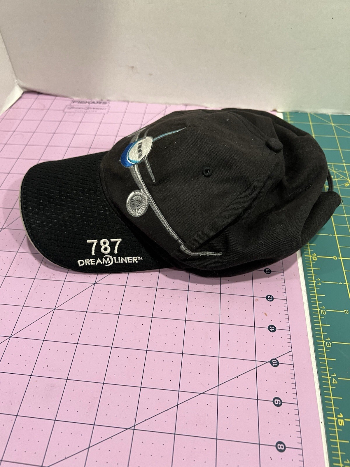 Boeing 787 Dreamliner Embroidered Baseball Cap Mens Black Hat Adjustable Jet