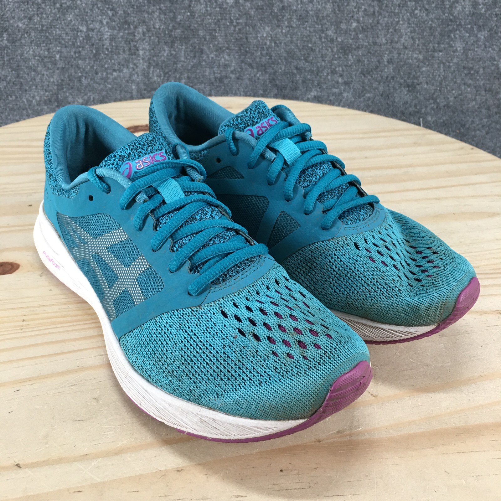 Asics Shoes Womens 9 Road Hawk Ff Running Sneakers Blue Lace Up Low Top T7D7N