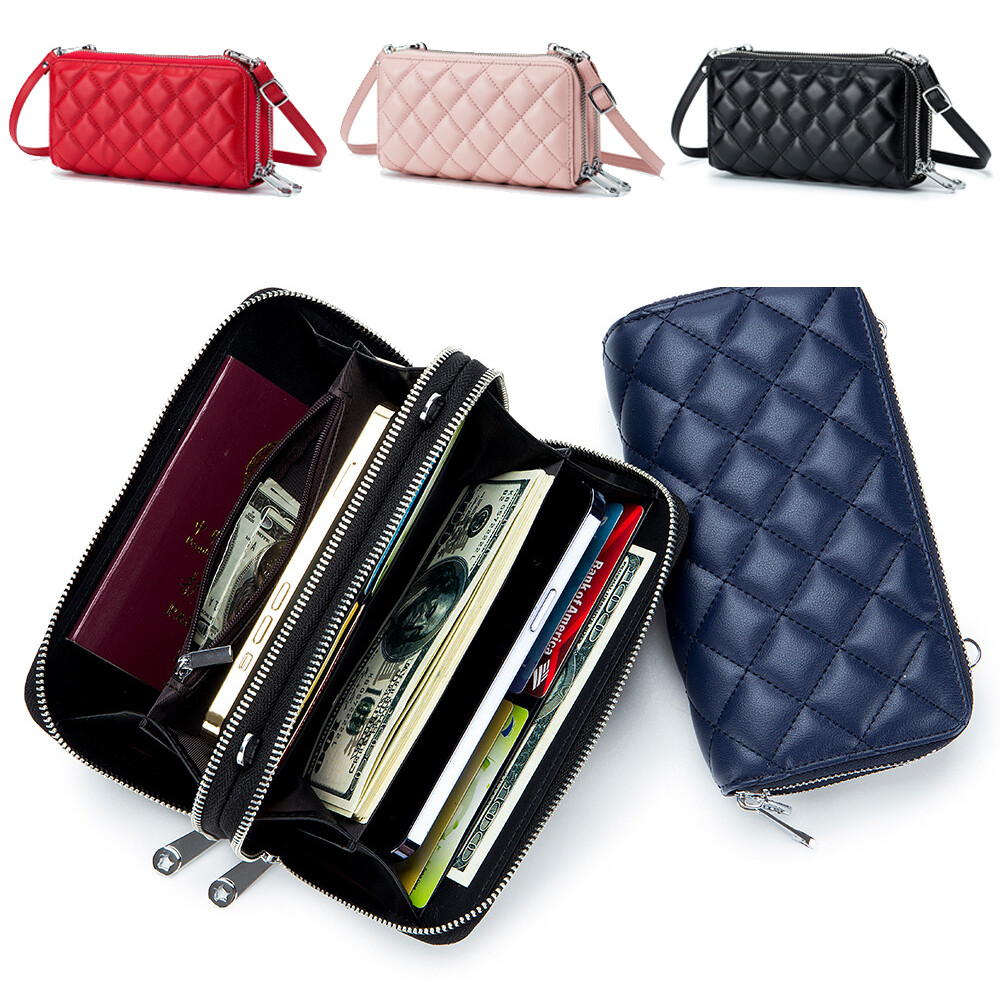 Womens Small Crossbody Bag Genuine Leather Shoulder Handbag Zip Cellphone Wallet