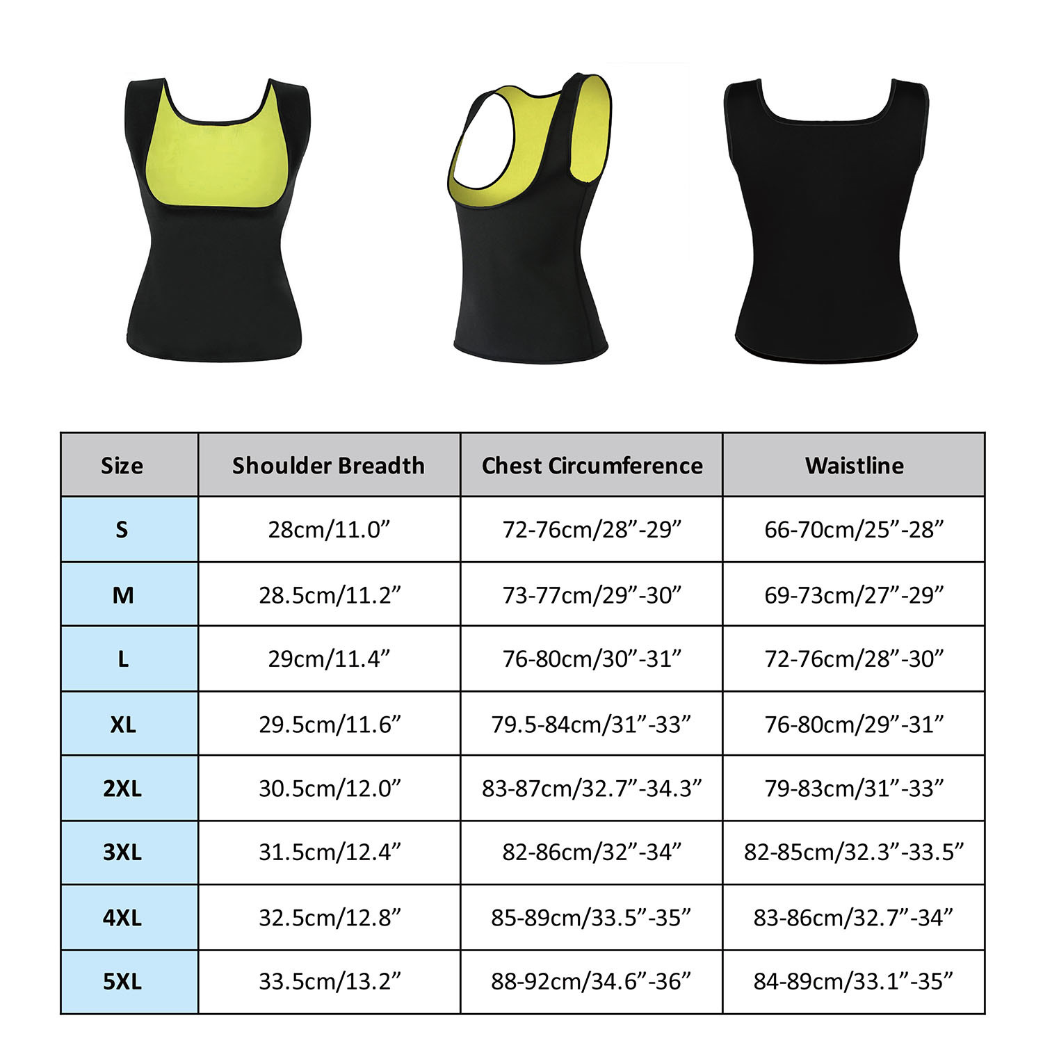 Hot Sweat Sauna Women Slimming Vest Polyester Fiber Waist Trainer Body Shaper US