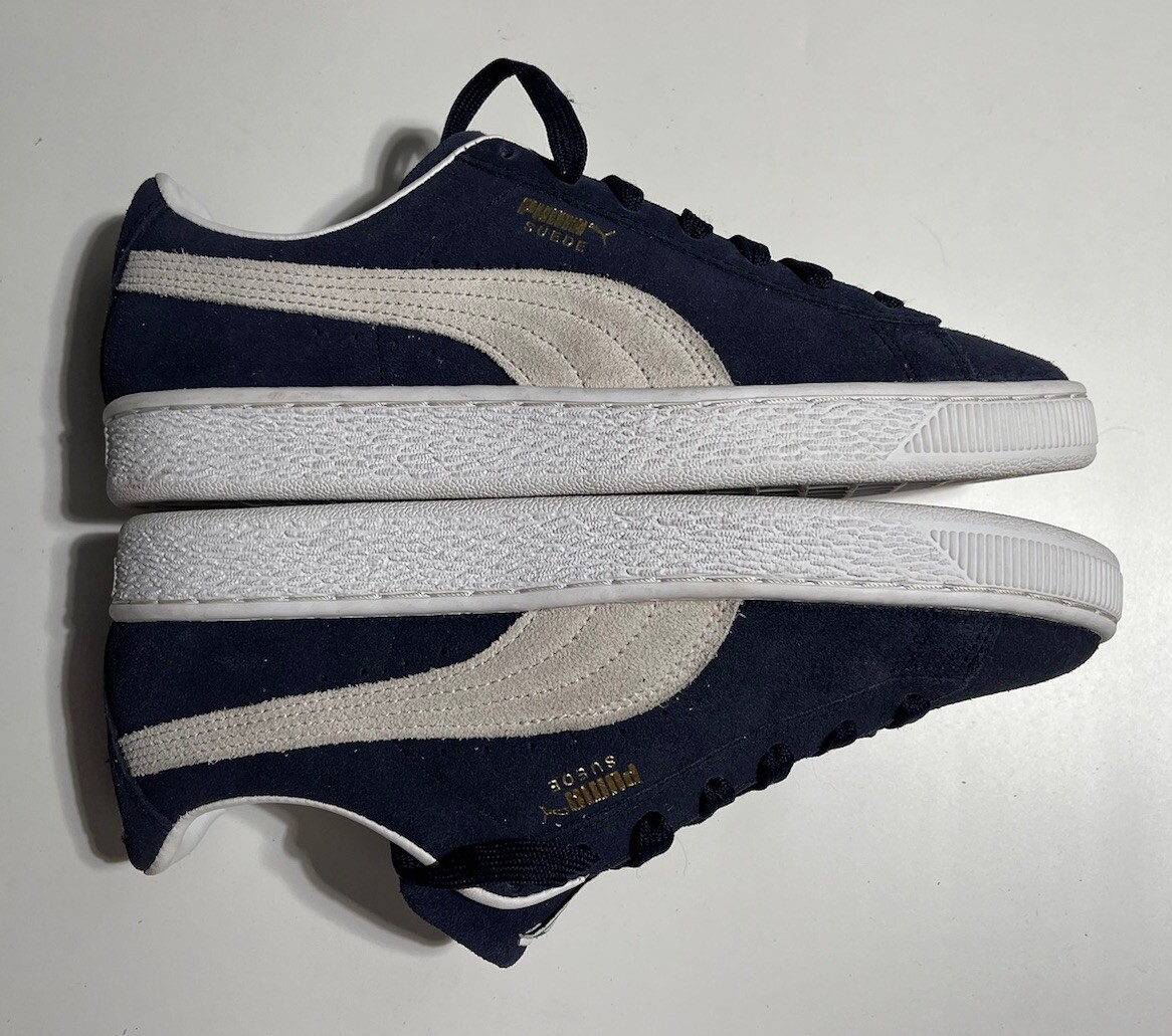 Puma Suede Shoes Sneakers Dark Blue Unisex Size 7 US 6 UK 39 EUR Great Condition