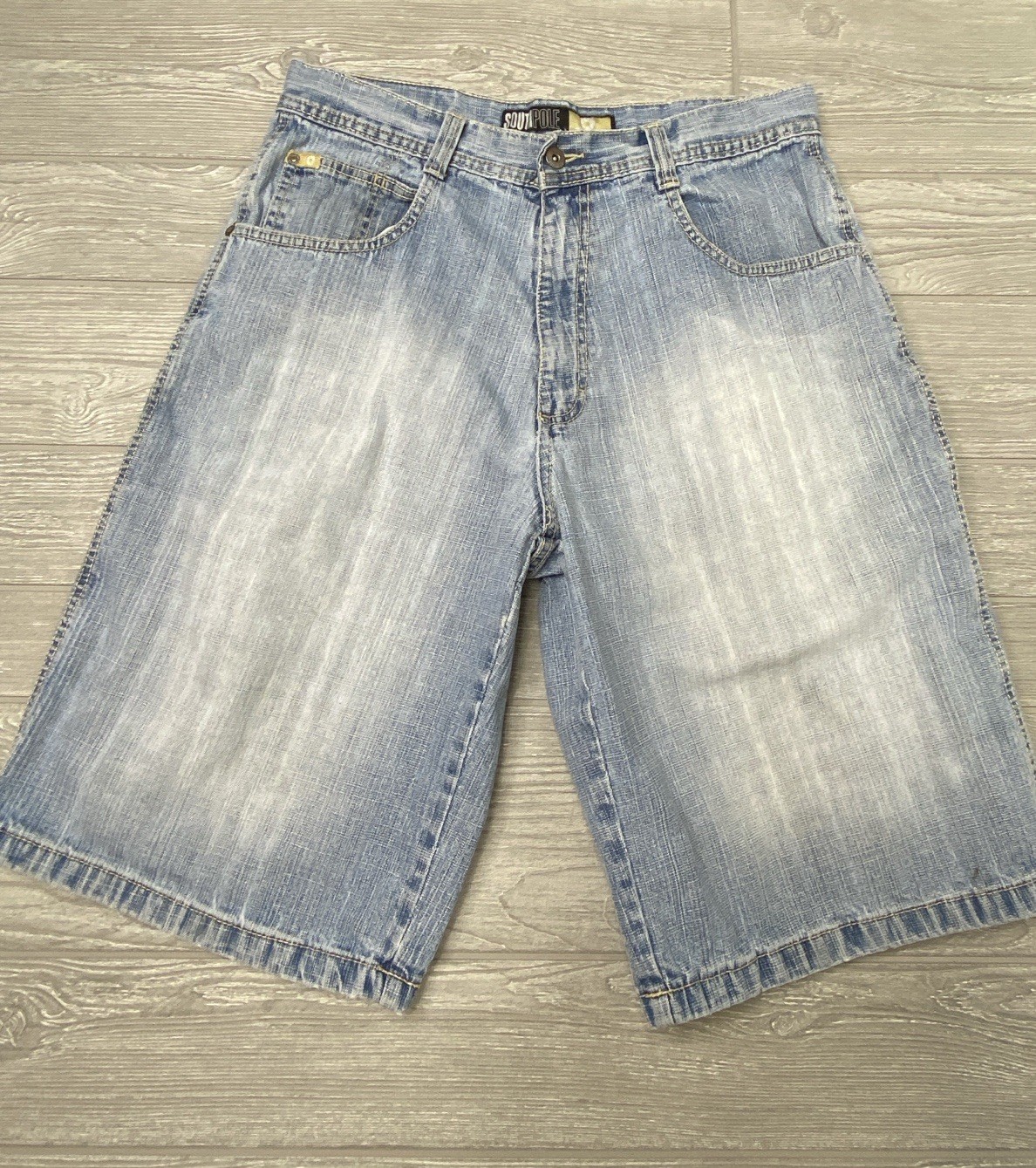 Southpole Jean Shorts Hip Hop Baggy Blue Denim Long Wide Leg Men’s Size 34