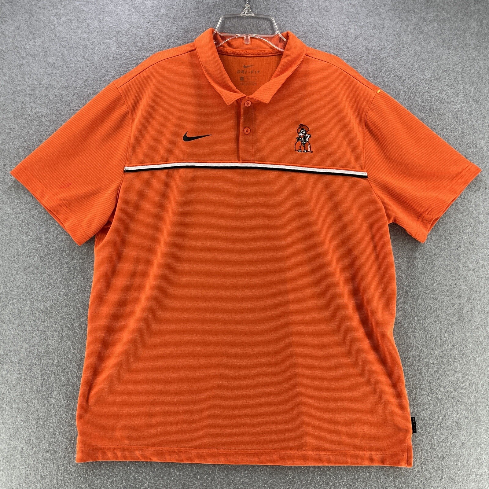 Nike Dri Fit Mens Polo XL X-Large OSU Logo Orange On Field Polyester Other Fiber
