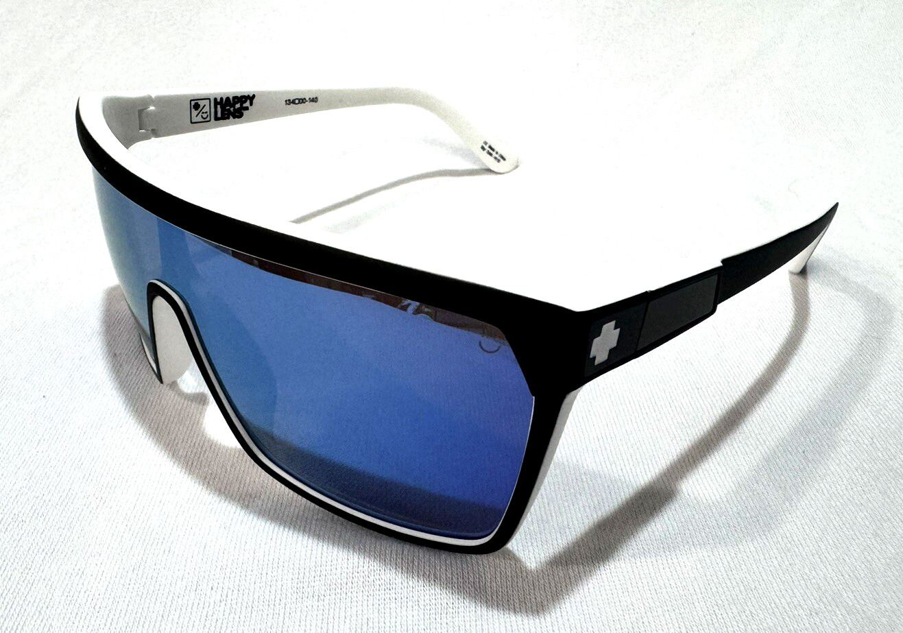 SPY Flynn Whitewall Shield Happy Lens Sunglasses 670323209437 Authentic – New