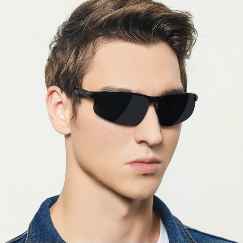 Aluminum HD Polarized Photochromic Sunglasses Men Driving Eyewear Sports Glasses