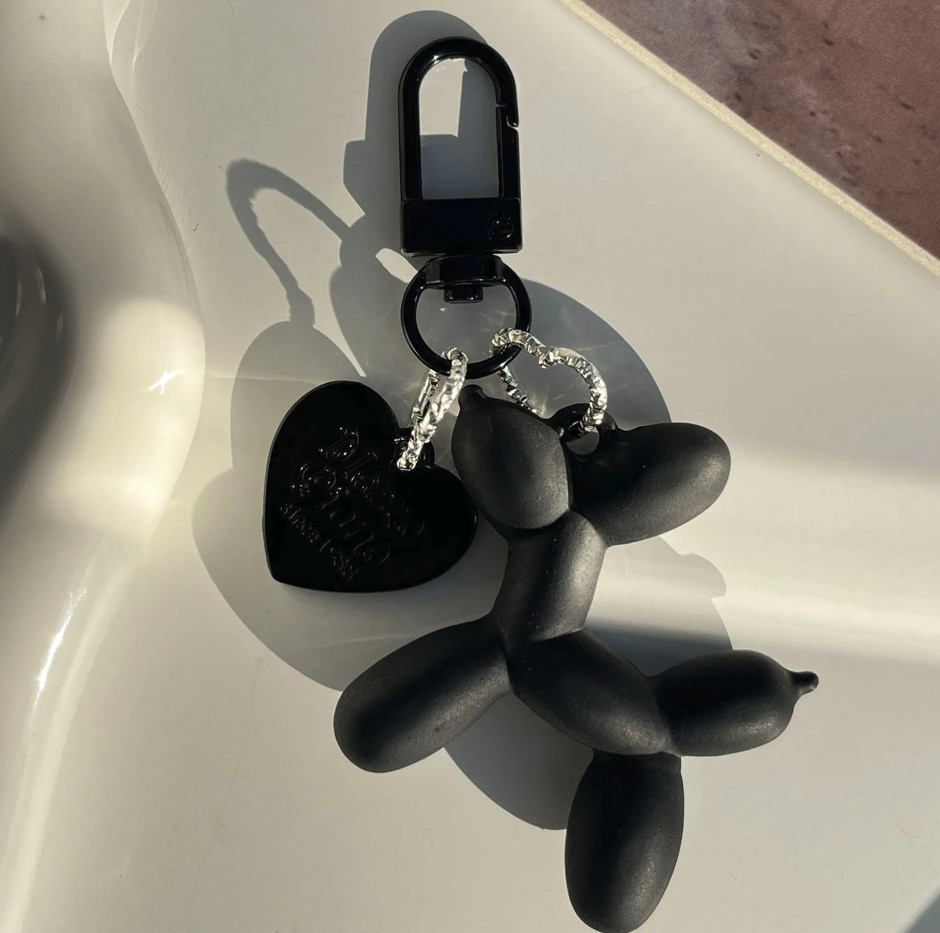 1pc Cute Jelly Balloon Dog Keychain Cartoon Pendant Unisex Key Accessory – NEW