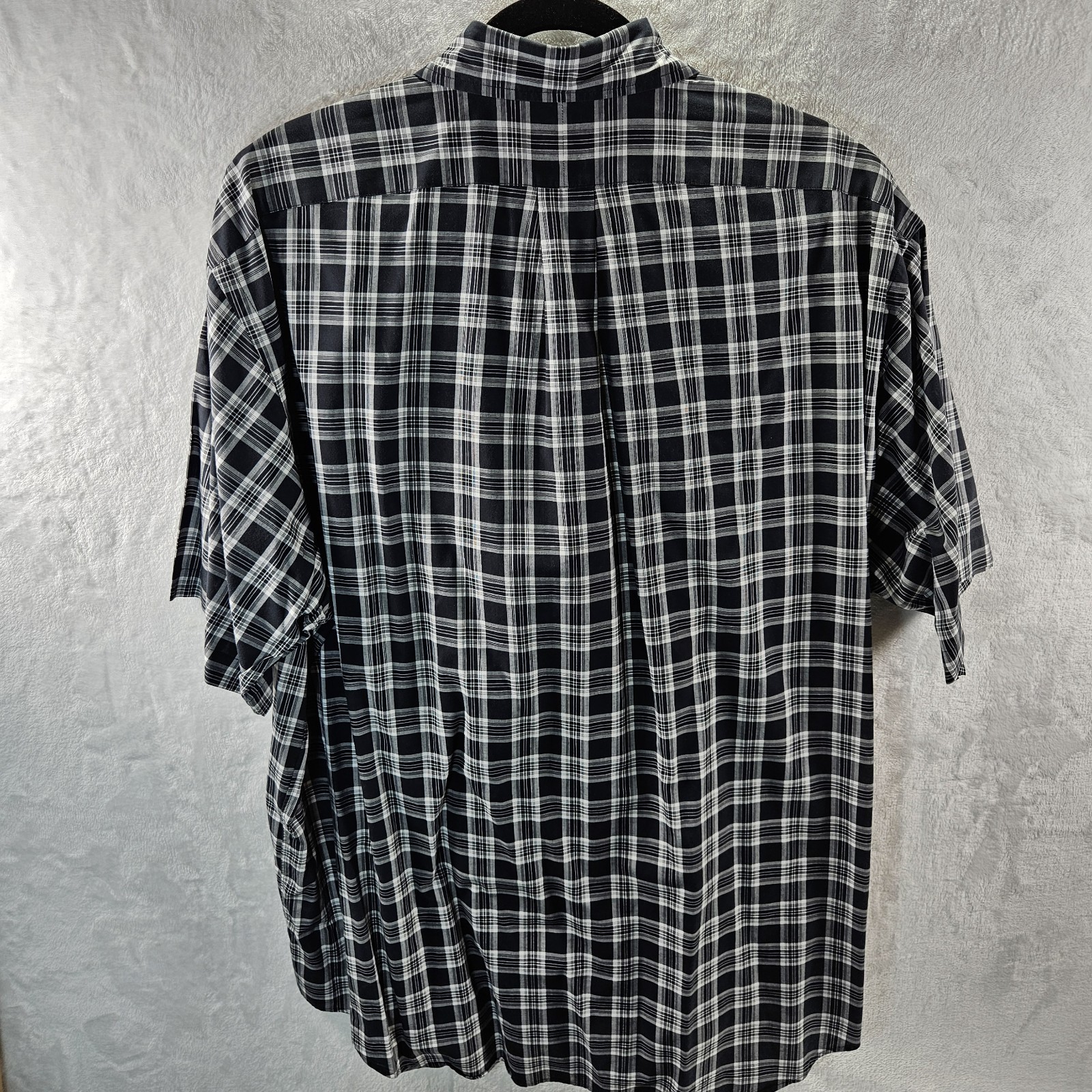 Ralph Lauren Blake Shirt Mens XL Black Tartan Plaid Short Sleeve Cotton Pony