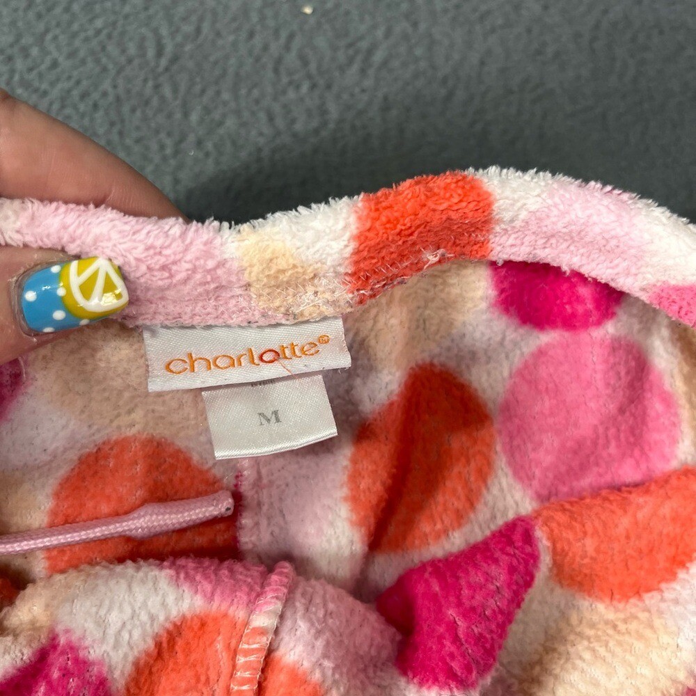 Source Unknown Pink and Orange Polka Dot Pajama bottoms