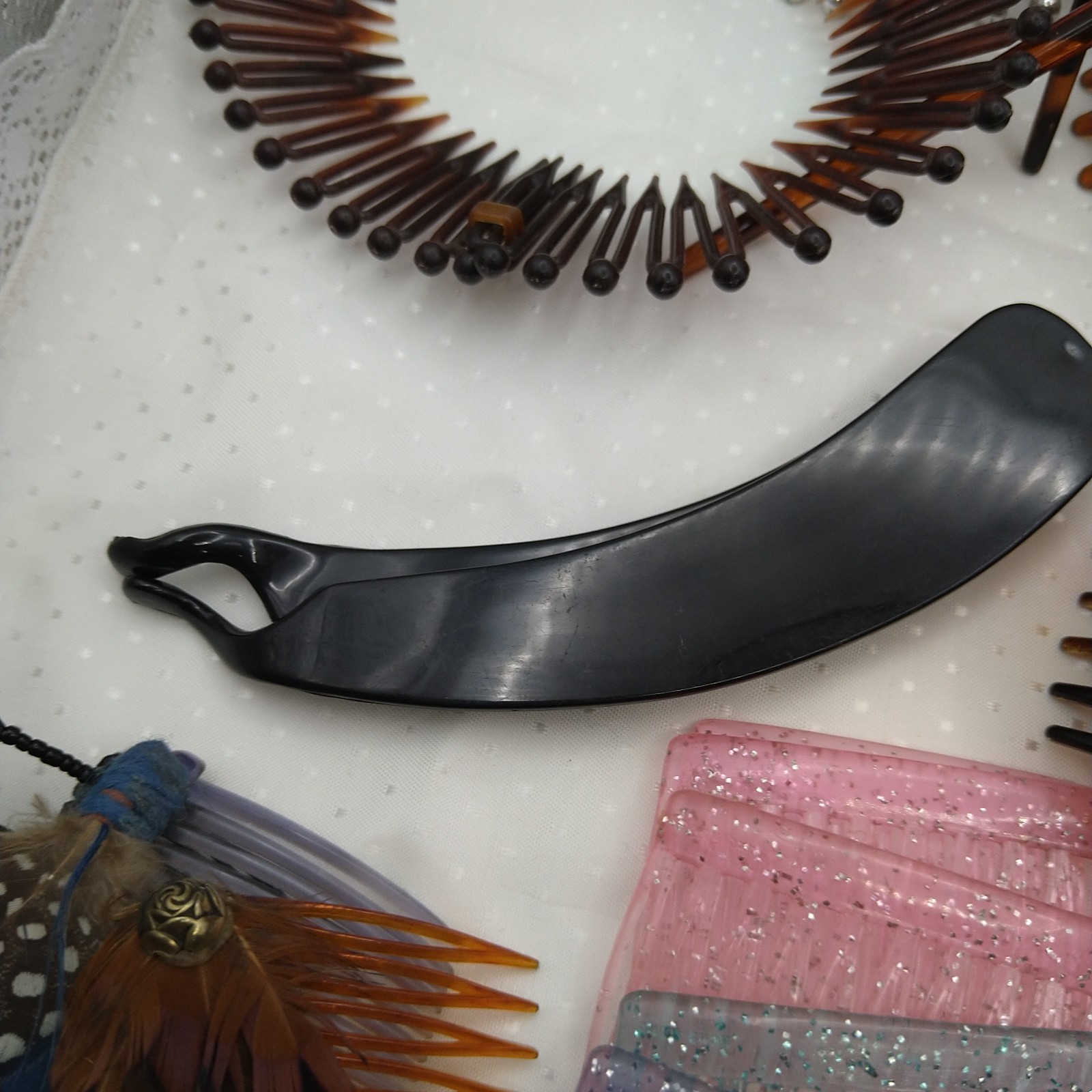 80s Hair Lot Claws Banana Clips Bun Chop Stick Barrette Side Comb Tortoise 30pcs