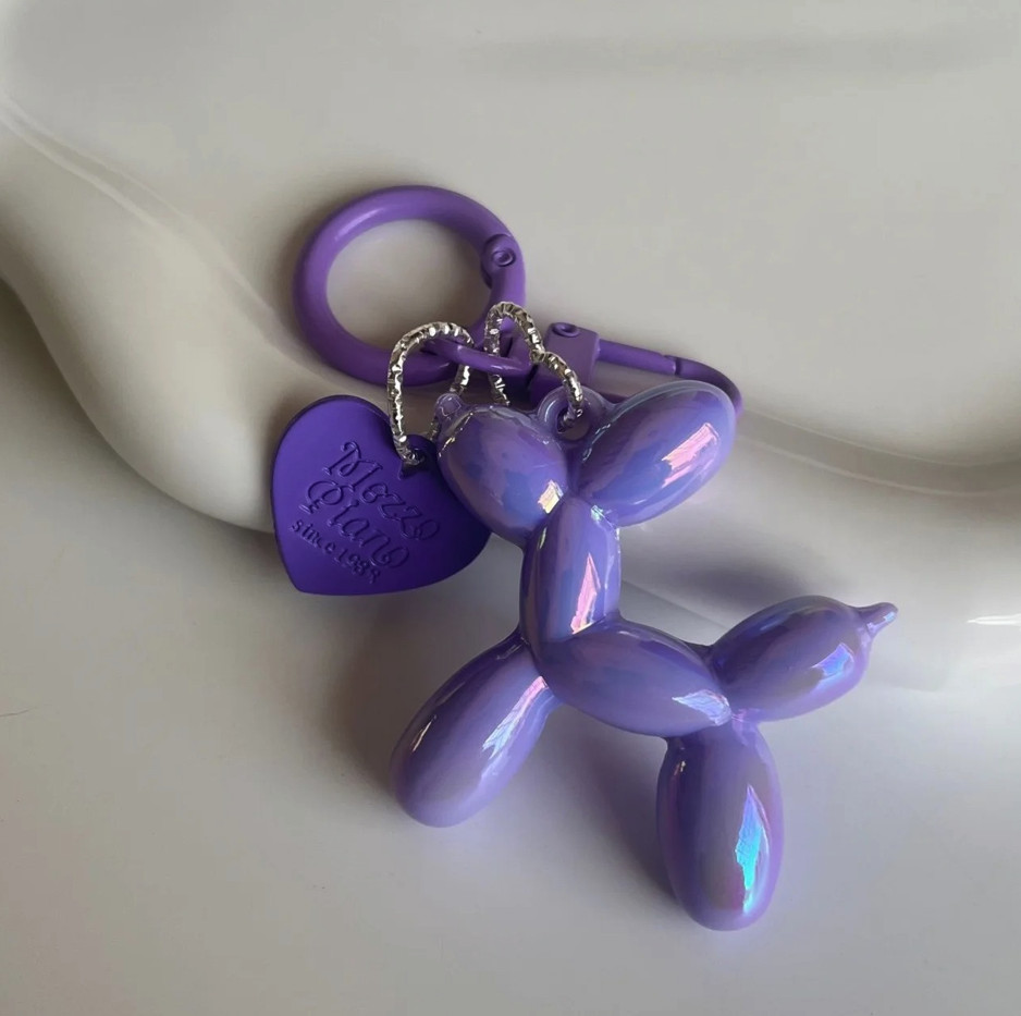 1pc Cute Jelly Balloon Dog Keychain Cartoon Pendant Unisex Key Accessory – NEW