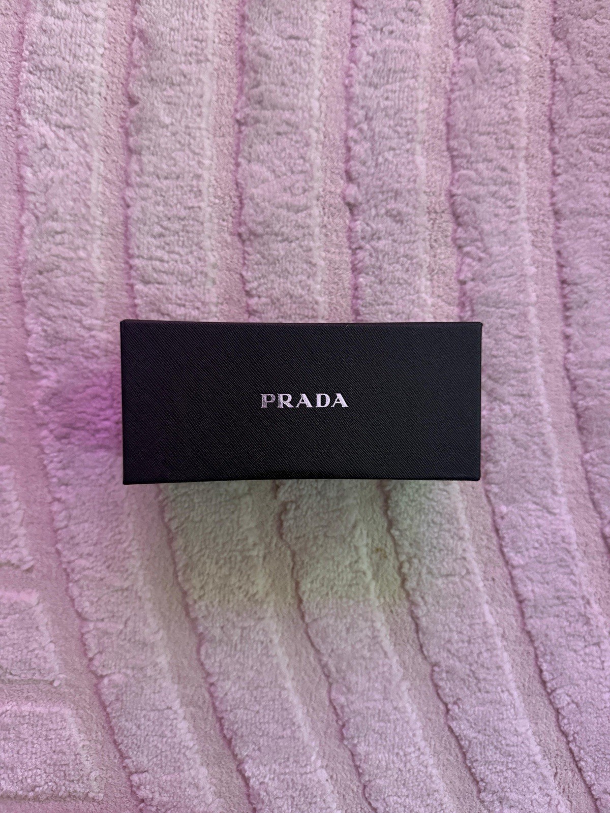 PRADA Designer Black Rectangle Sunglasses, Gradient Black Lenses