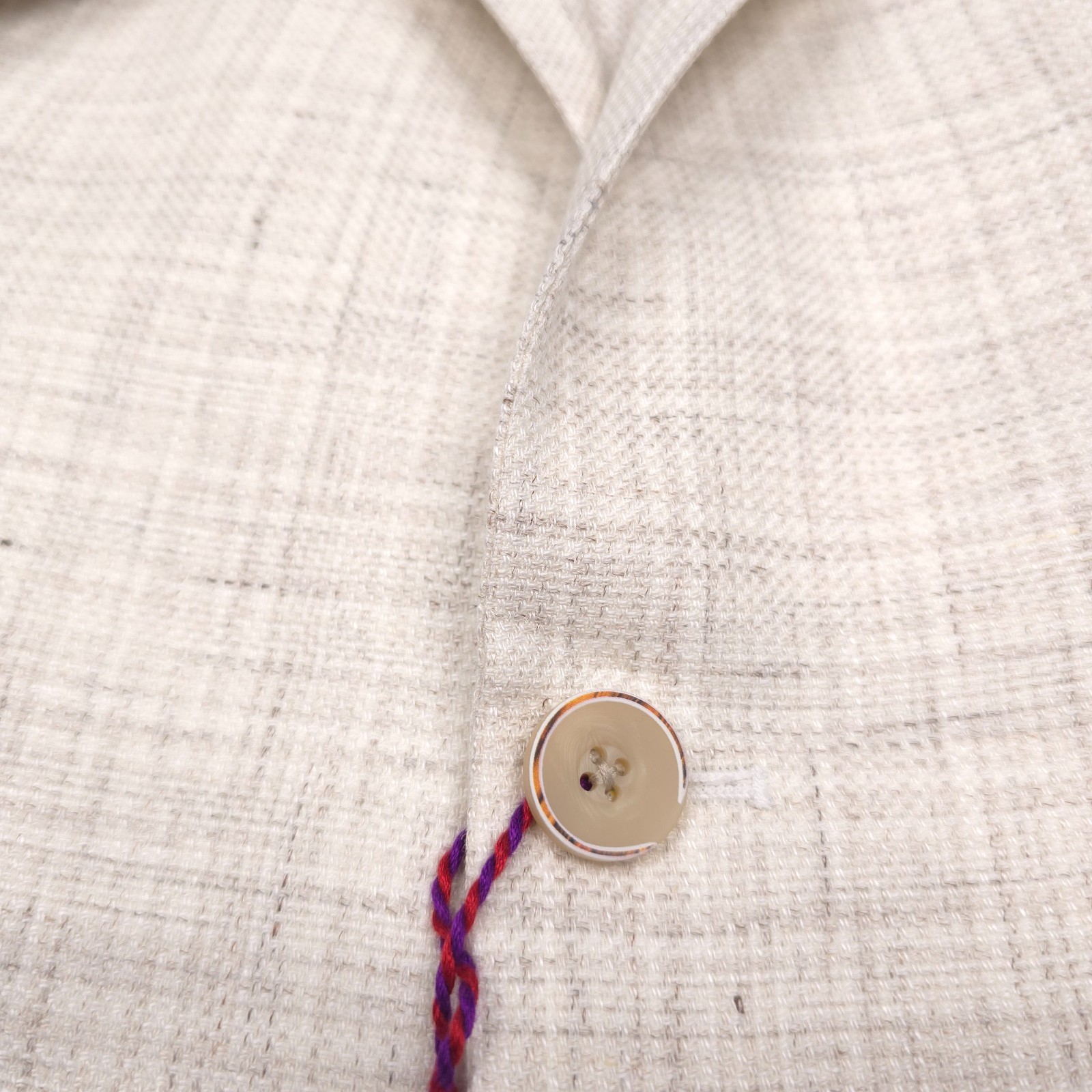 Robert Graham Regal Sport Coat Mens 46R Oatmeal Linen Wool Melange Blazer Jacket