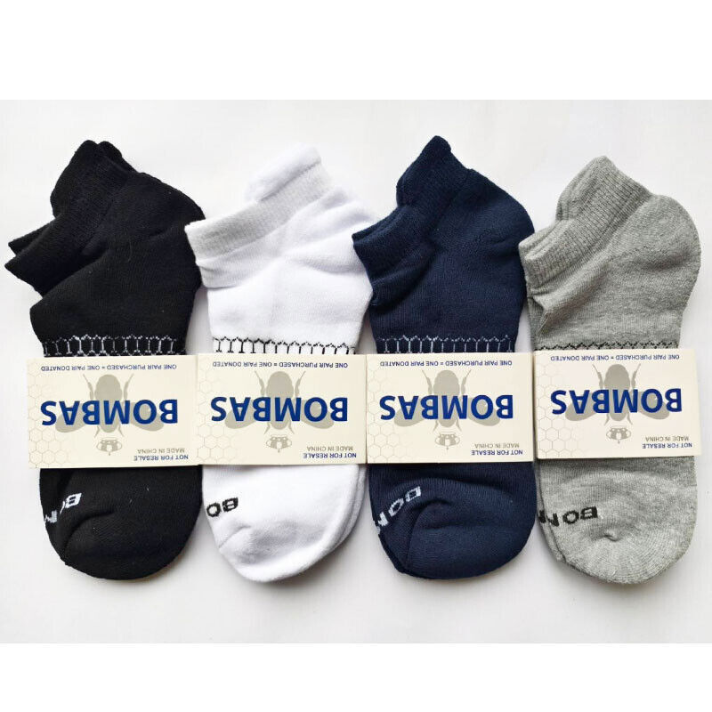 Bombas 4-Pack Ankle Socks Size Large Brand New Unisex Multicolor 4-Pairs