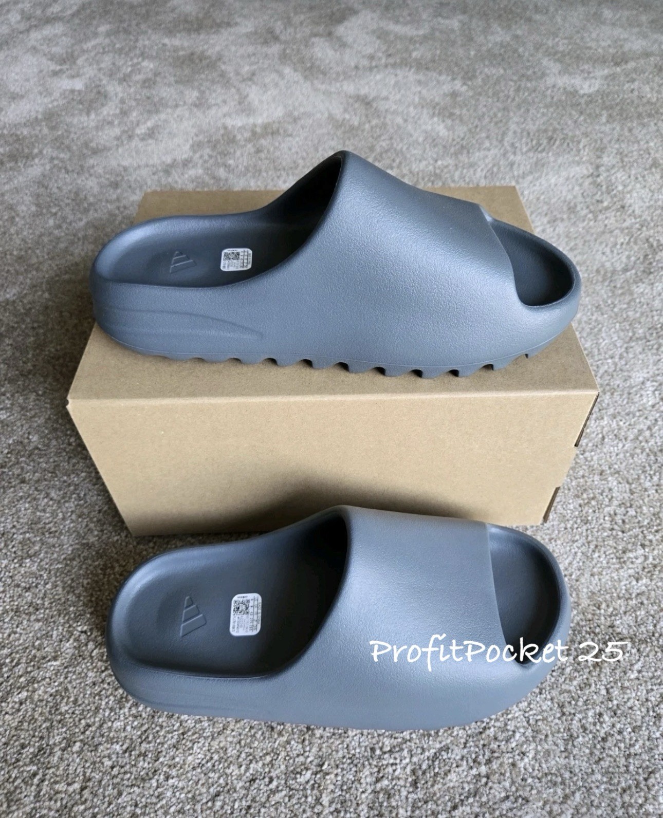 Yeezy Slate Marine Sandal Slides Size 9