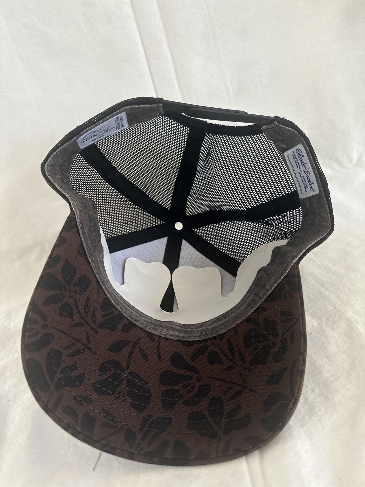 Infinity Her Modern Trucker 6-Panel Structured Cap Hat Adjustable Closure Brown