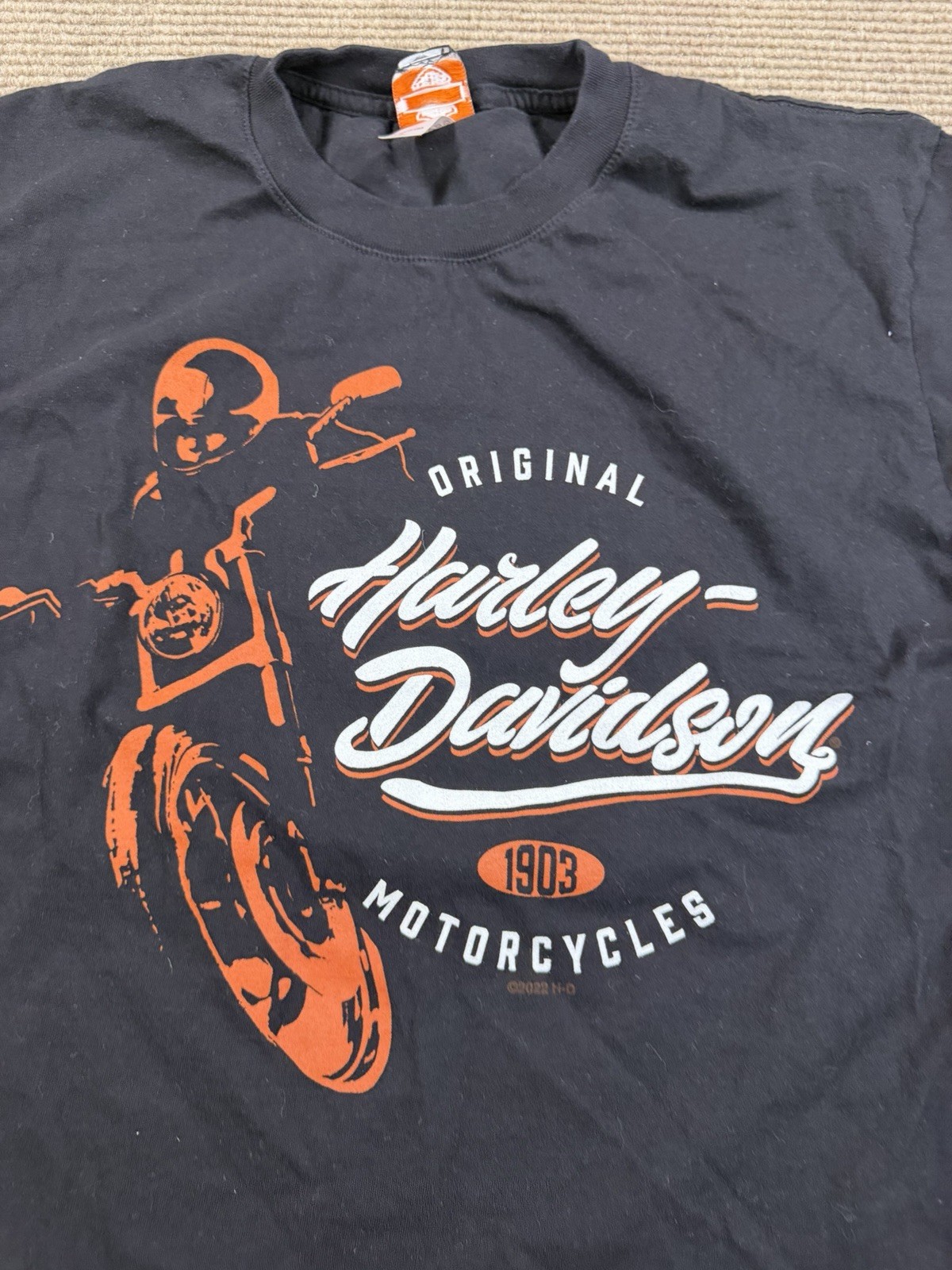 Harley-Davidson T Shirt Mens Large 2022 Biker Original Motorcycles 1903