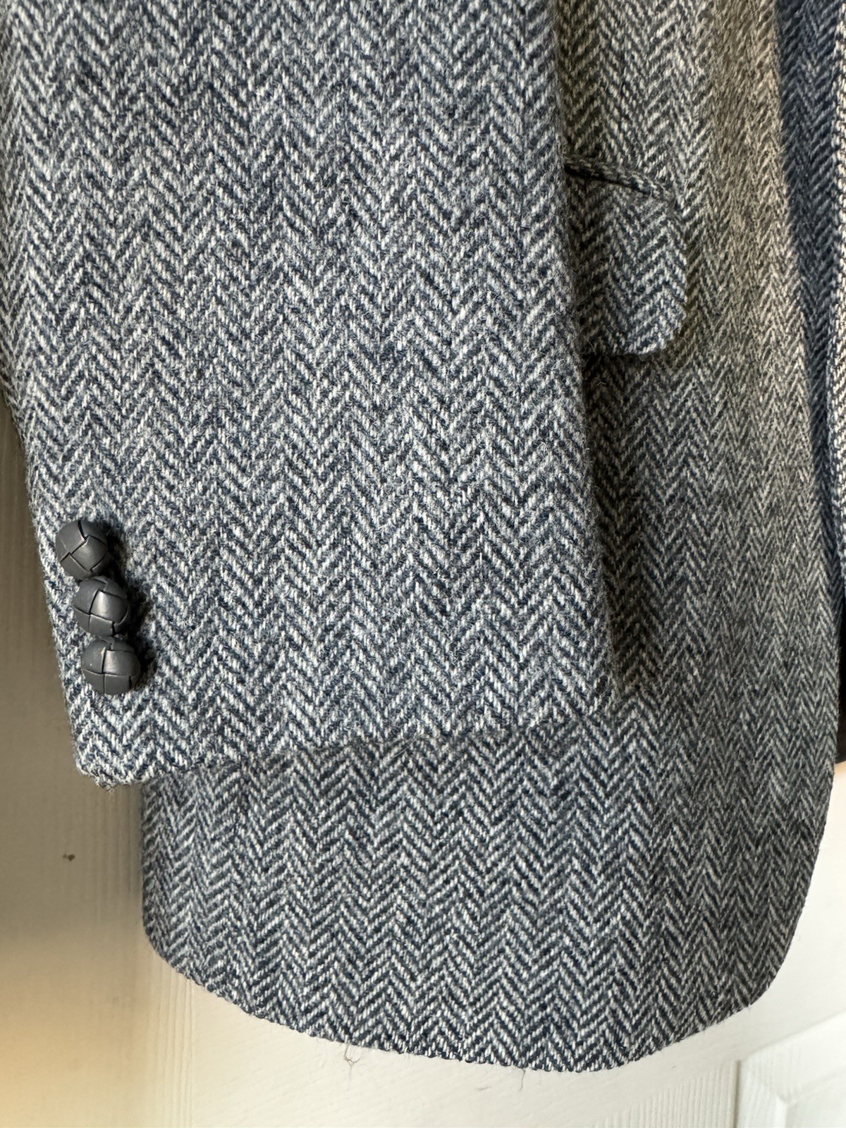 Vintage Alexandre of England Wool Tweed Herringbone Suit Coat 2-Button Notch