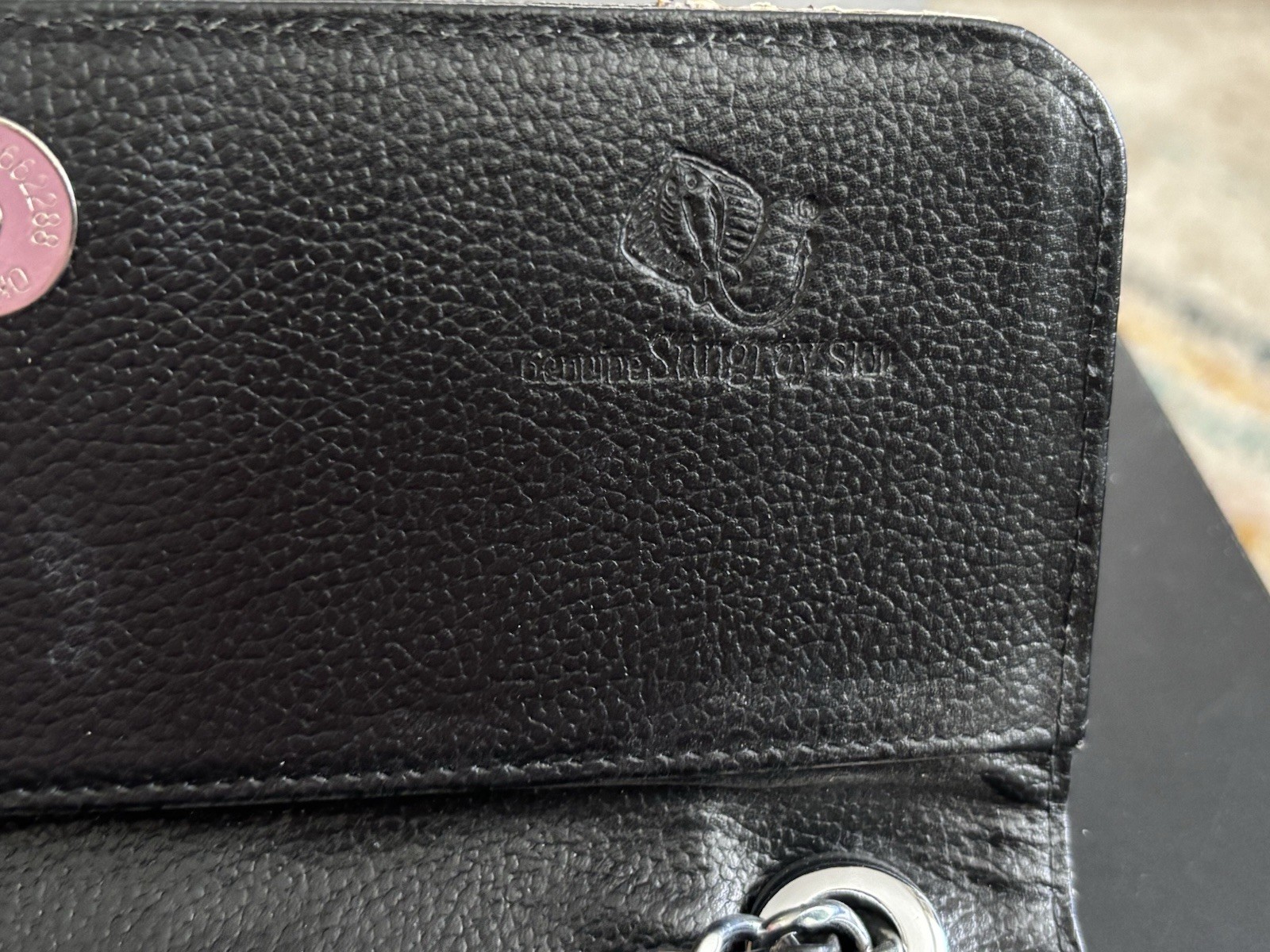 Genuine Stingray & Python Skin Wallet 8.5 inches