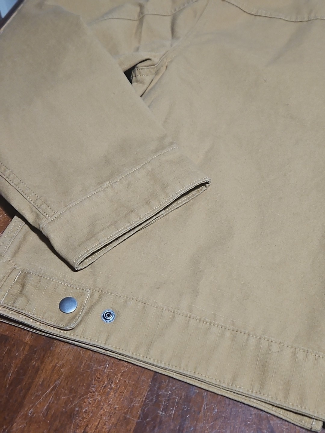 Levi’s Men’s Workwear Jacket Tan Ripstop Corduroy Collar Full Zip Size M
