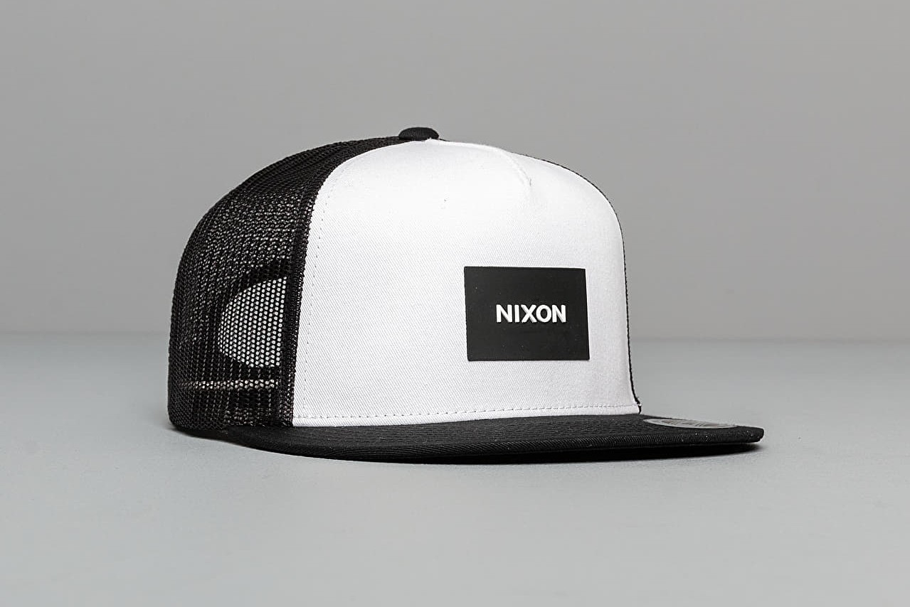 Nixon C2167-005 NEW Unisex Trucker Hat Black/White Snapback Cotton Material