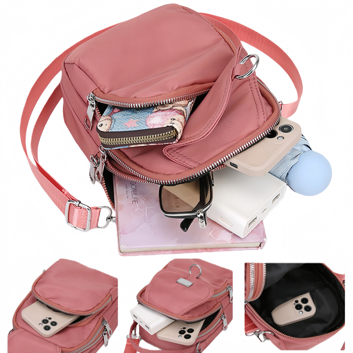 Multifunctional Small Handbag Crossbody Bag Shoulder Bag With Multiple Pockets