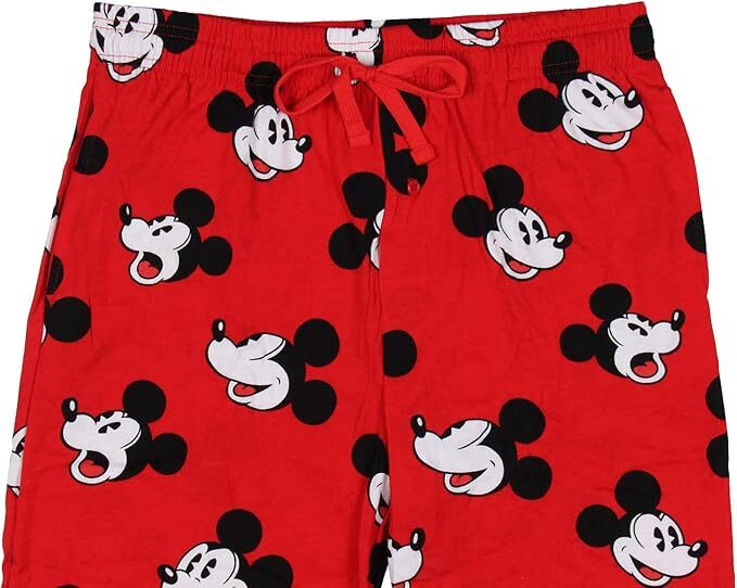 Disney Men’s Mickey Mouse Cute Happy Face Red Lounge/PJ Pants. Sizes S-XL. NEW!