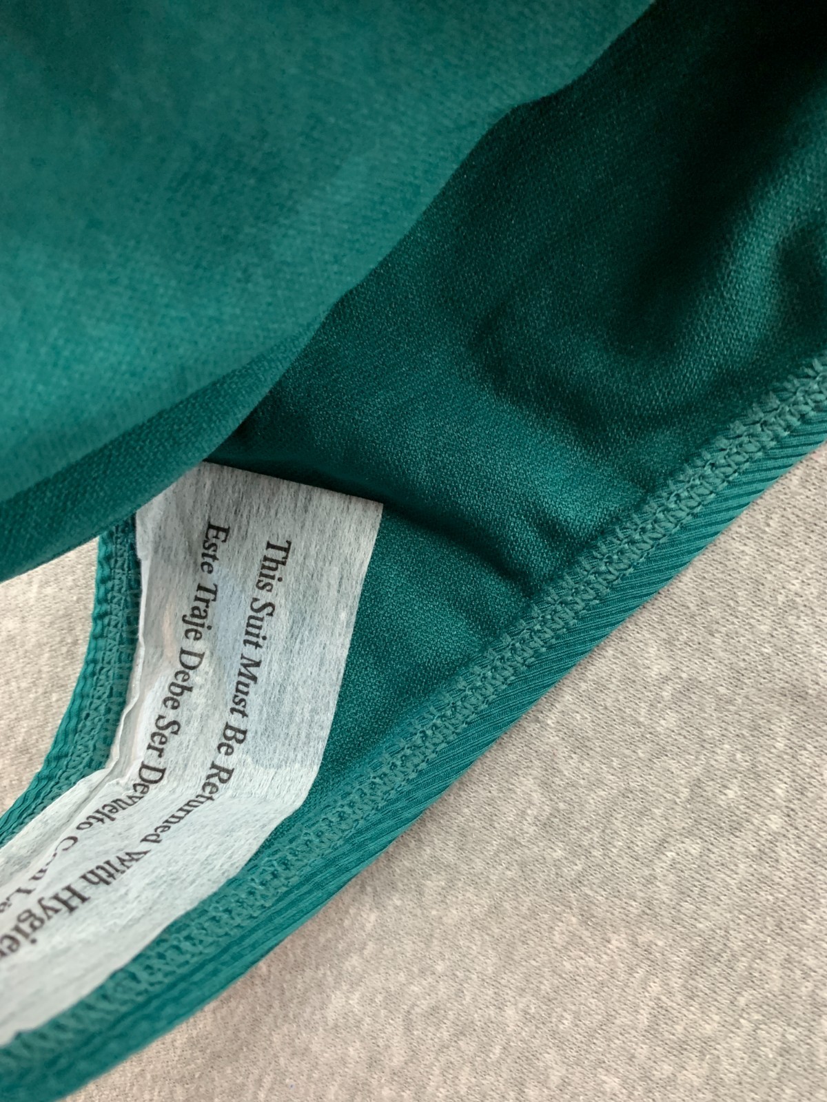 Shade & Shore Ribbed Knit Bandeau Strapless 1 PC Swimsuit Womens M Forrest Green