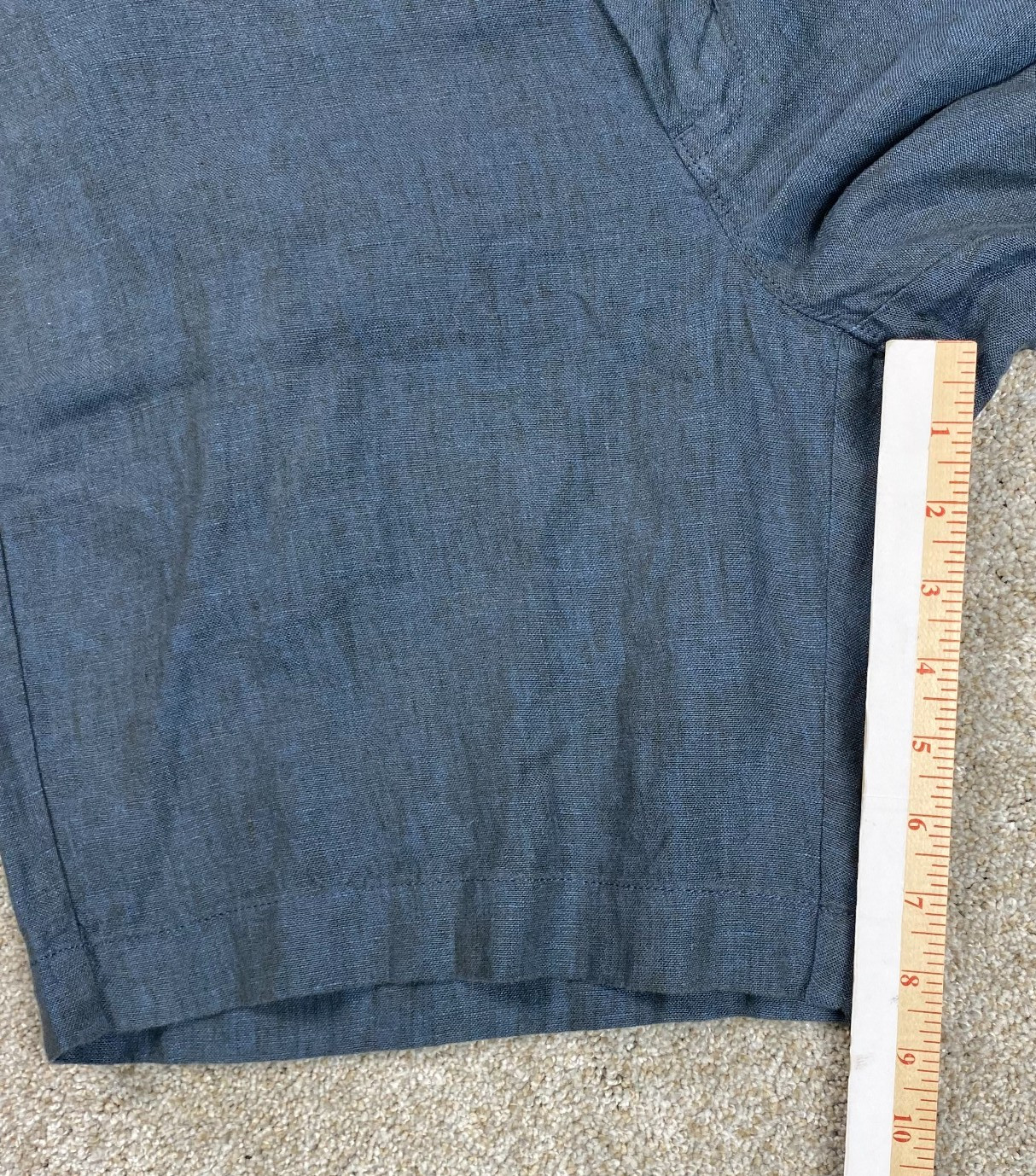 J. Crew Men’s 100% Linen Shorts Blue Size 34 Inseam 8.5 inches