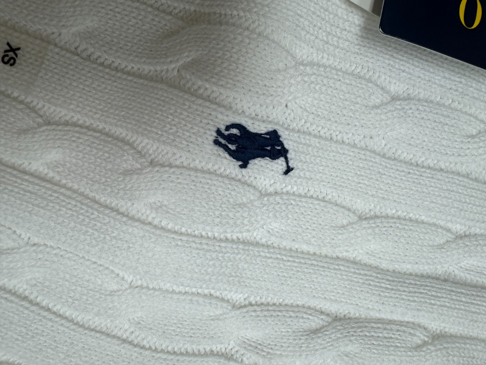 Polo Ralph Lauren Women’s Cotton Cable Knit Crew Neck Sweater White Size M NWT