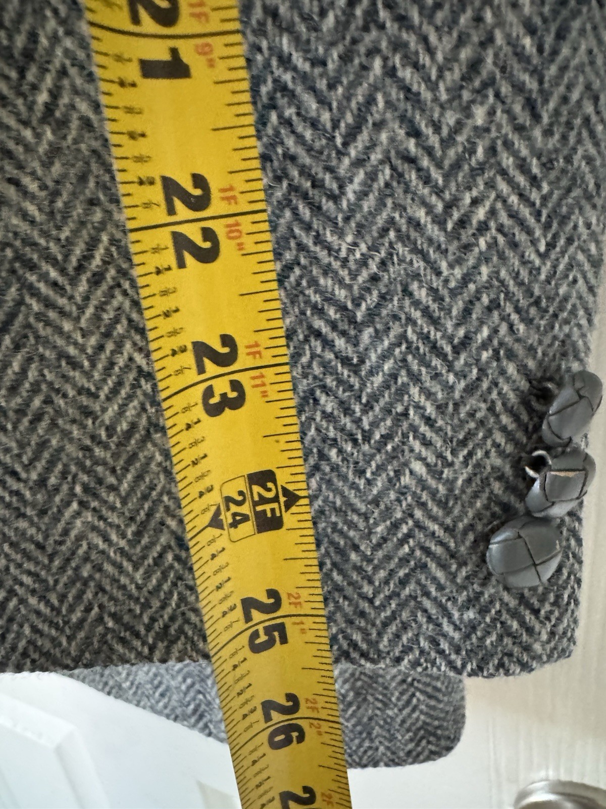Vintage Alexandre of England Wool Tweed Herringbone Suit Coat 2-Button Notch
