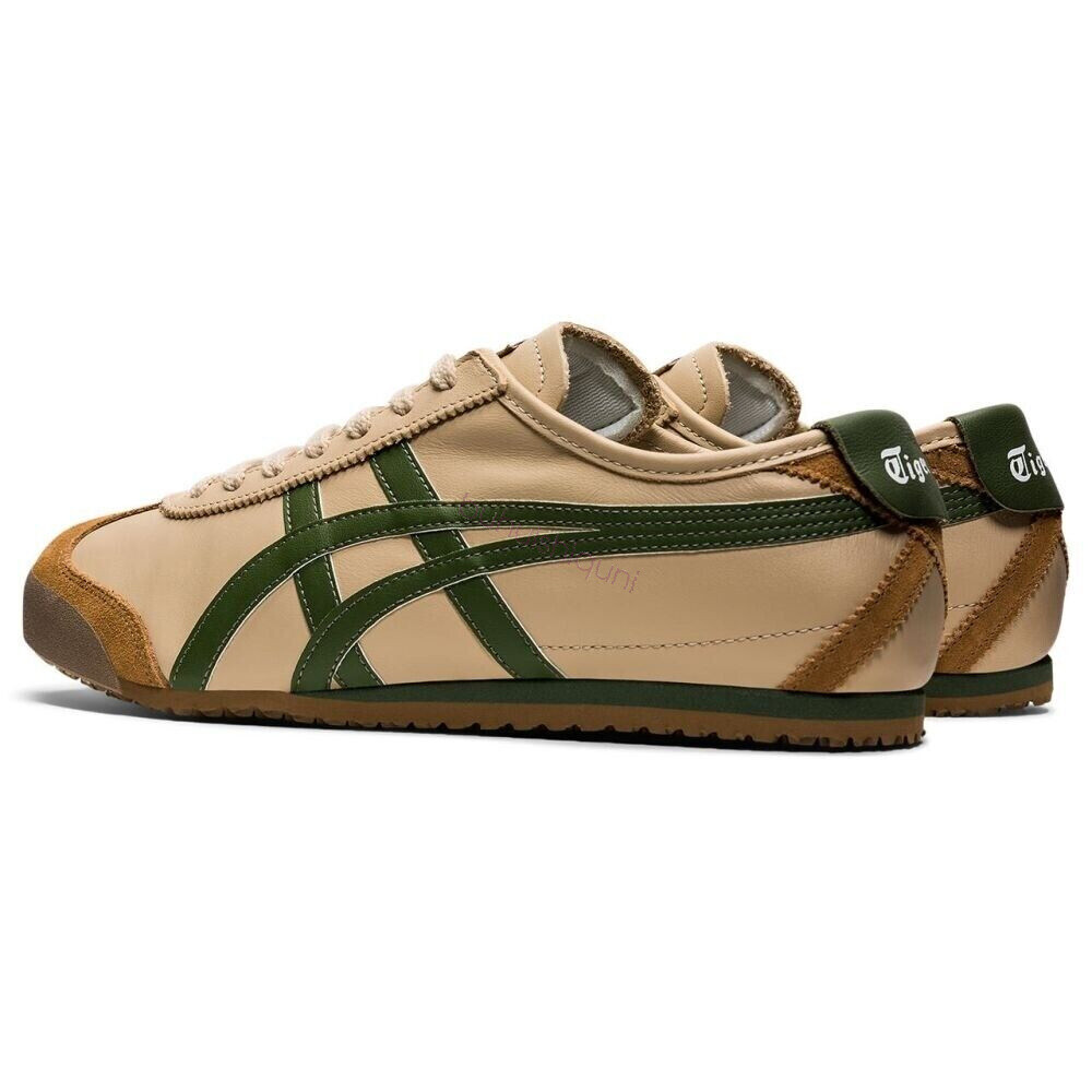 Unisex Beige Grass Gree Onitsuka Tiger MEXICO 66 Classic Athletic Shoes Sneakers