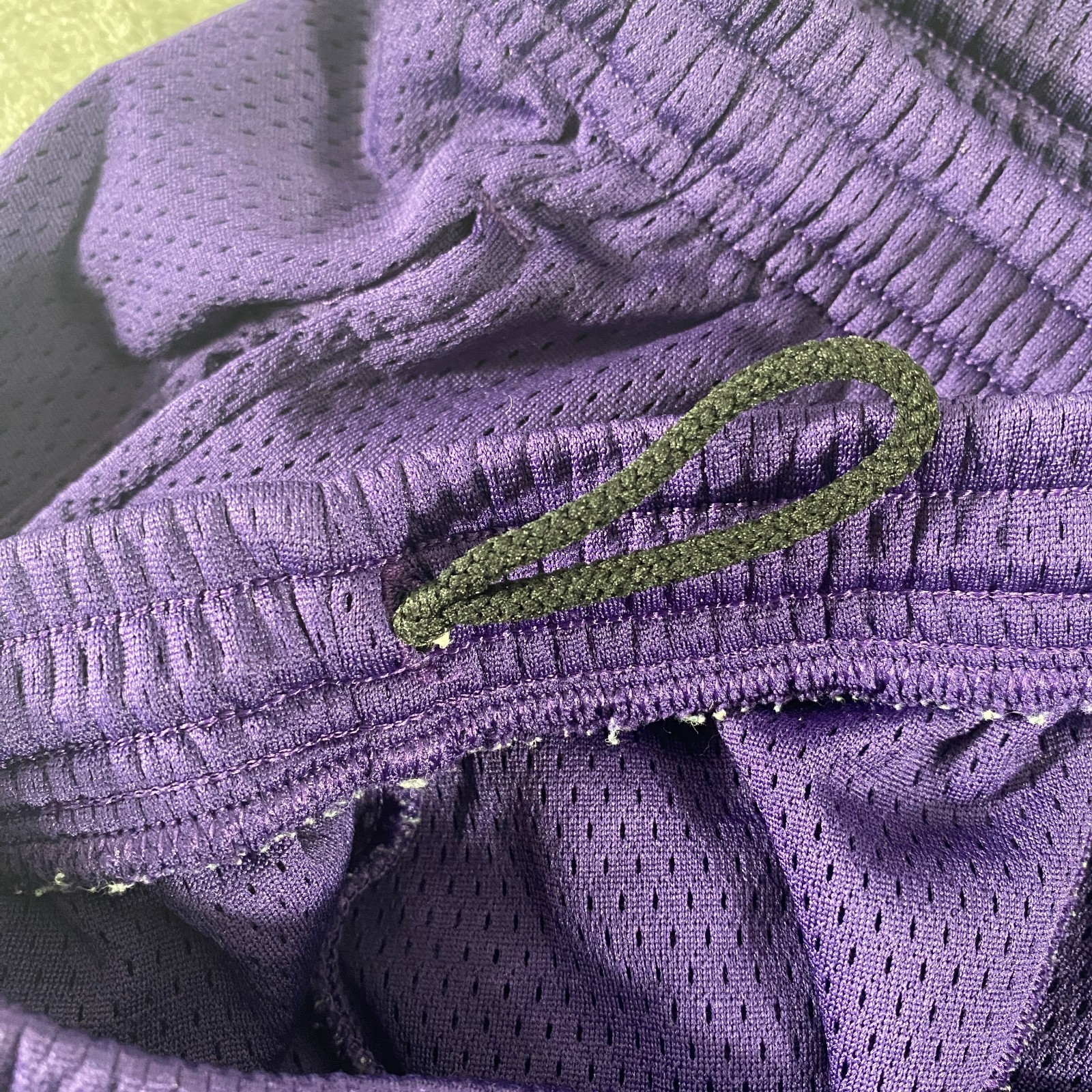 Vintage 90s Nike Air Mesh Shorts Mens XL Purple Black Tag Embroidered Logo