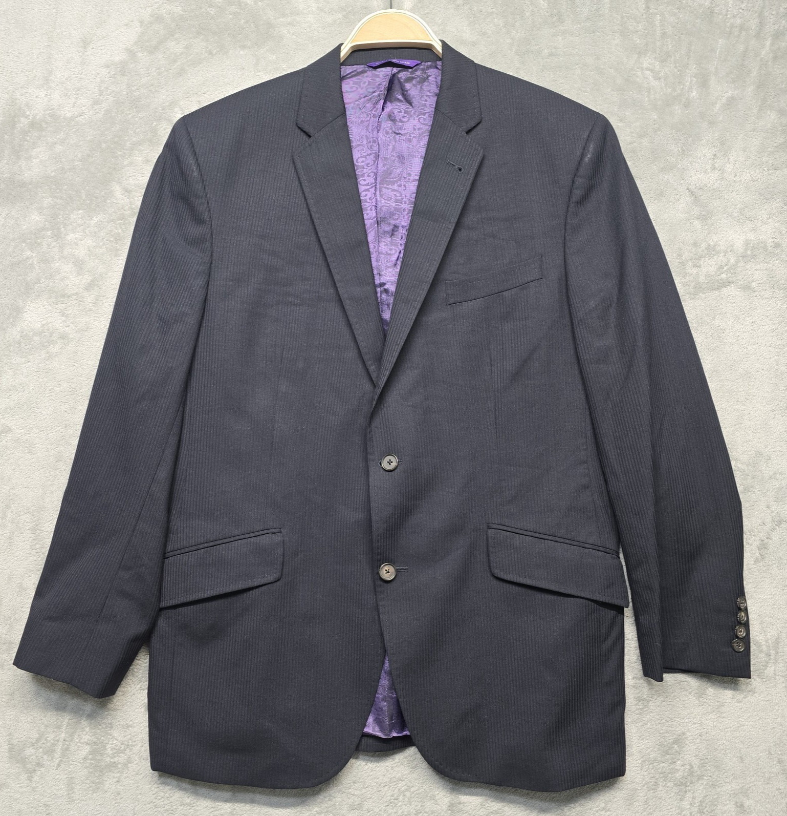 Ted Baker Endurance Sport Coat Mens Size 44R Black Wool Two Button Double Vented