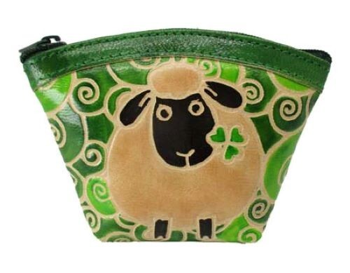 Royal Tara Sheep Fan Leather Purse 11 cm